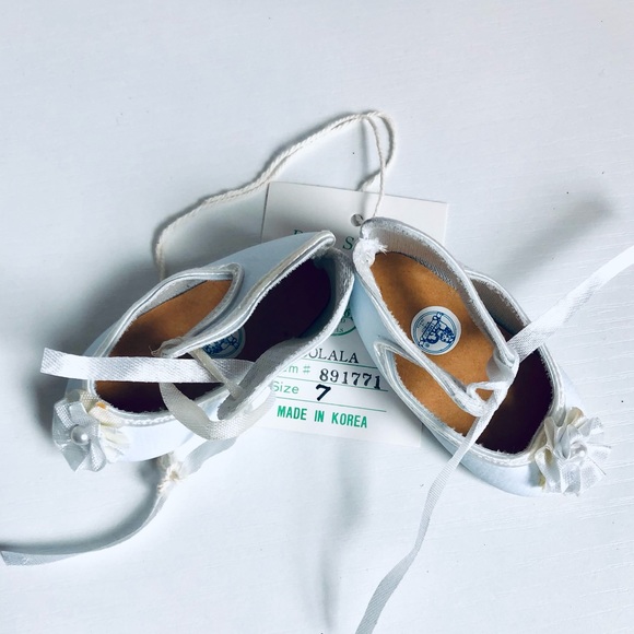 Mary Jane doll shoes sz 2 White with lace - Picture 12 of 16